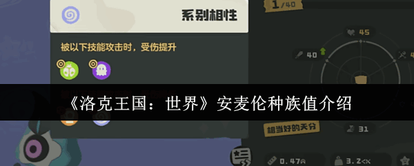 洛克王国：世界安麦伦种族值指南