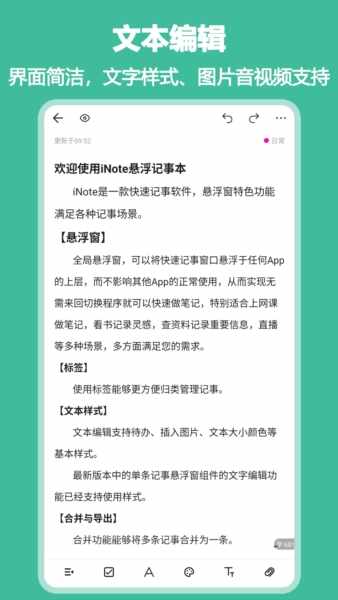 iNote悬浮记事本安卓版截图1
